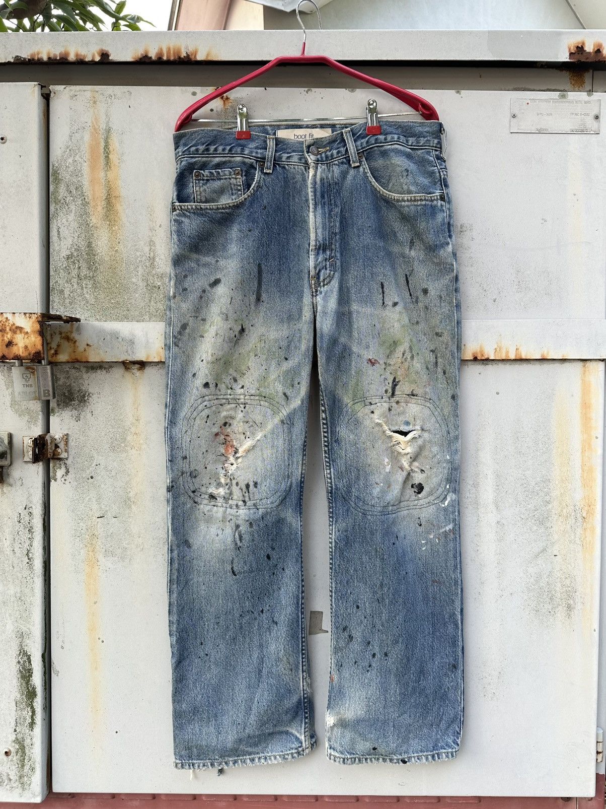 Vintage 👹Vintage THRASHED Y2K GAP Denim Baggy Jeans Size US 32 / EU 48 - 6 Thumbnail