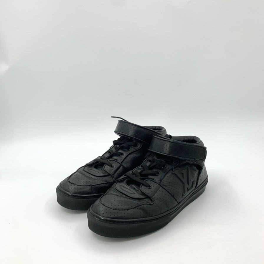 Louis Vuitton Louis Vuitton Logo Black Lace-Up High-Top Skateboarding Sho Size US 12 / IT 42 - 1 Thumbnail