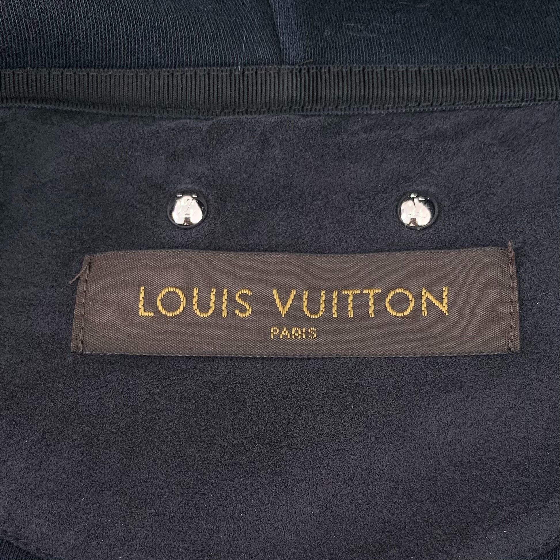 Louis Vuitton Louis Vuitton Black Cotton Hooded Zip-Up Hoodie XL Size XL / US 12-14 / IT 48-50 - 2 Thumbnail