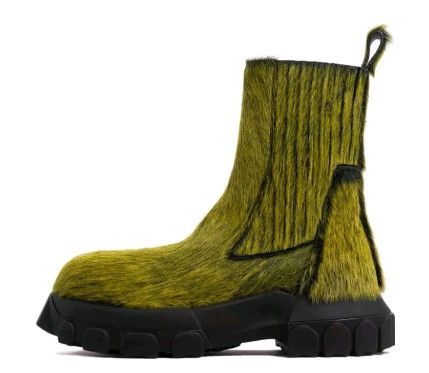 Rick Owens Rick Owens DRKSHDW Men's Green Suede Chelsea Boots Size US 11 / EU 44 - 2 Thumbnail