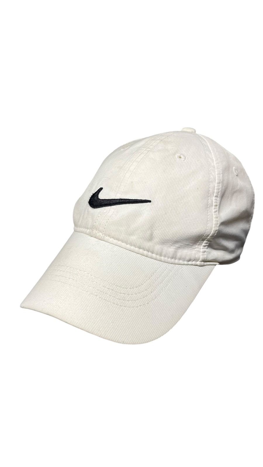 Nike Y2K Nike Golf White Hat with Black Swoosh Snapback Size ONE SIZE - 1 Thumbnail