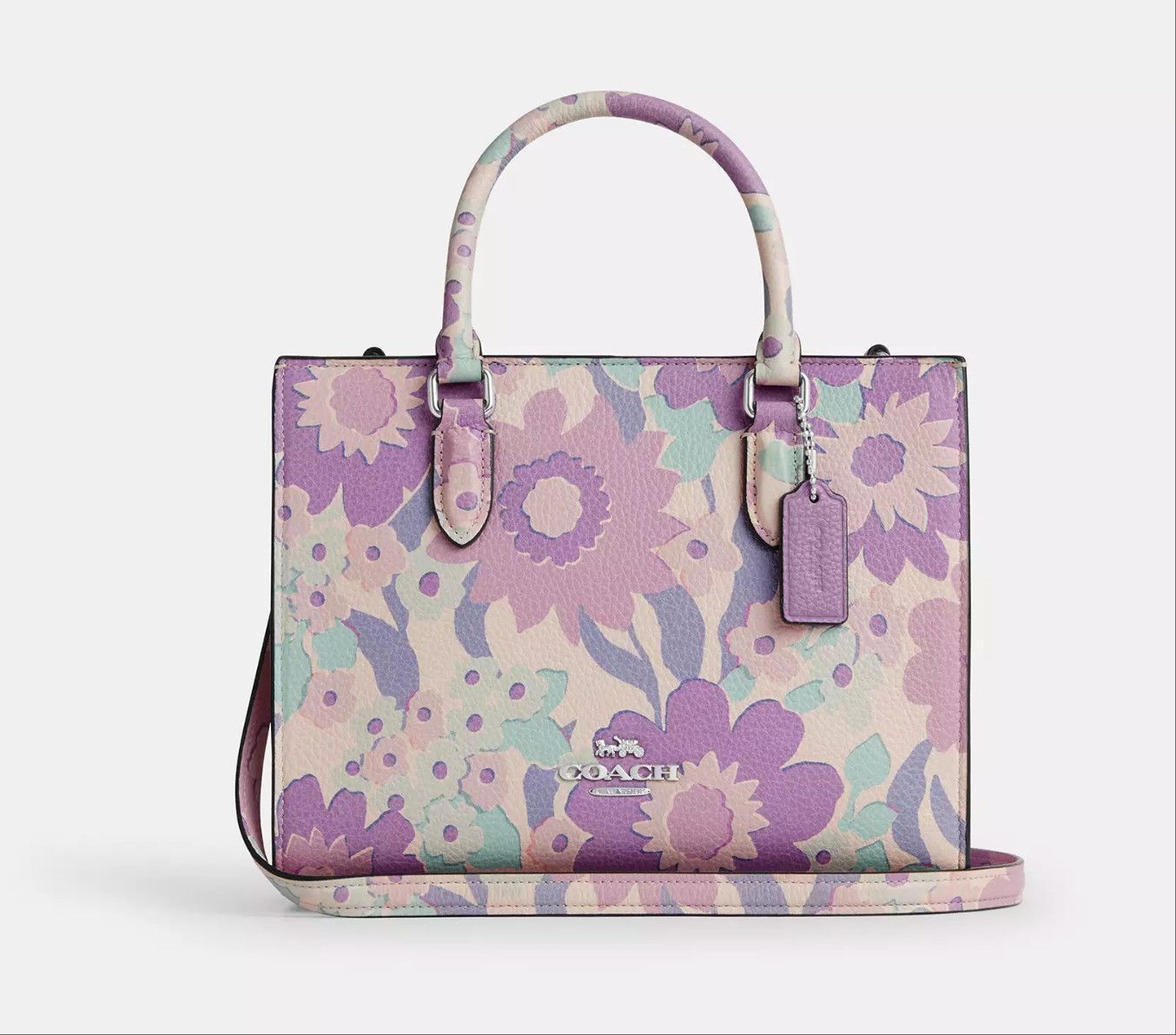 Coach Maggie Small Tote Bag With Floral Print CBM08 Size ONE SIZE - 7 Thumbnail