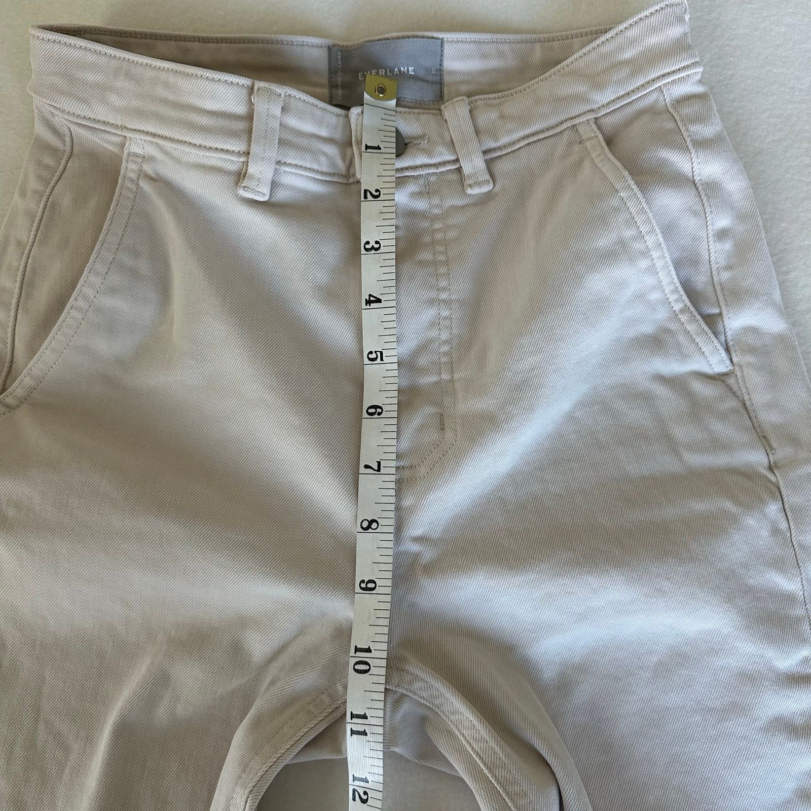 Everlane Everlane Women Jeans Cream High Rise Straight Leg Size 0 Size 25" / US 0 / IT 36 - 3 Thumbnail