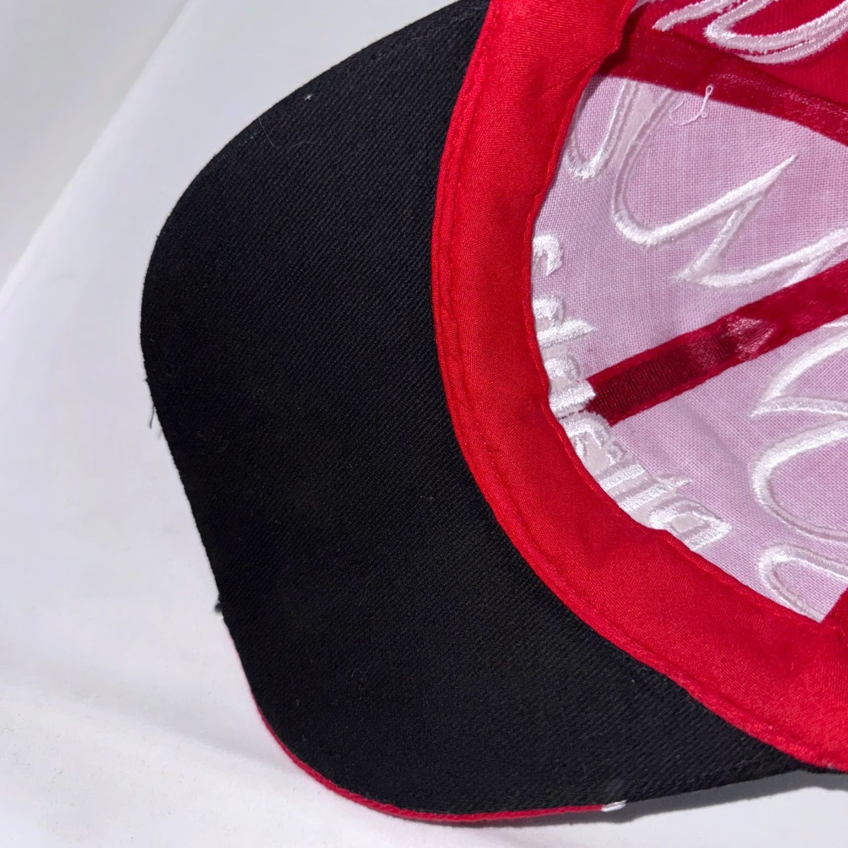 Vintage VINTAGE Peterson Piranha LED Lights Shark Tooth Strapback Hat Red Black Flame Cap Baseball Cap Men Adjustable Canvas Cotton 90s Size ONE SIZE - 6 Thumbnail