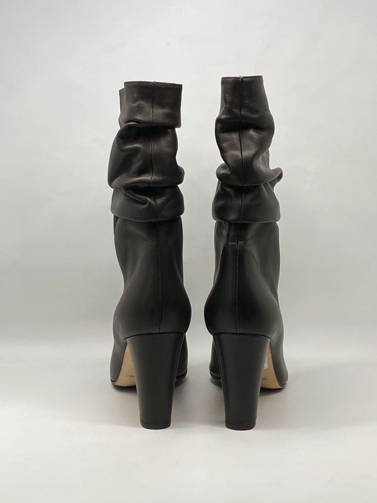 Manolo Blahnik Manolo Blahnik Calasso 90MM Ruched Leather Boots size 38.5 Size US 8.5 / IT 38.5 - 11 Thumbnail