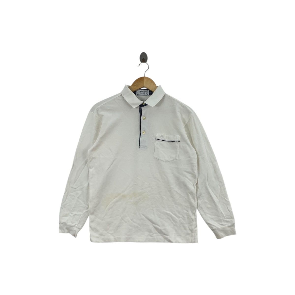 Burberry Vintage BURBERRY LONDON Embroidered Logo Polo Tee Shirt Top Size M / US 6-8 / IT 42-44 - 1 Thumbnail