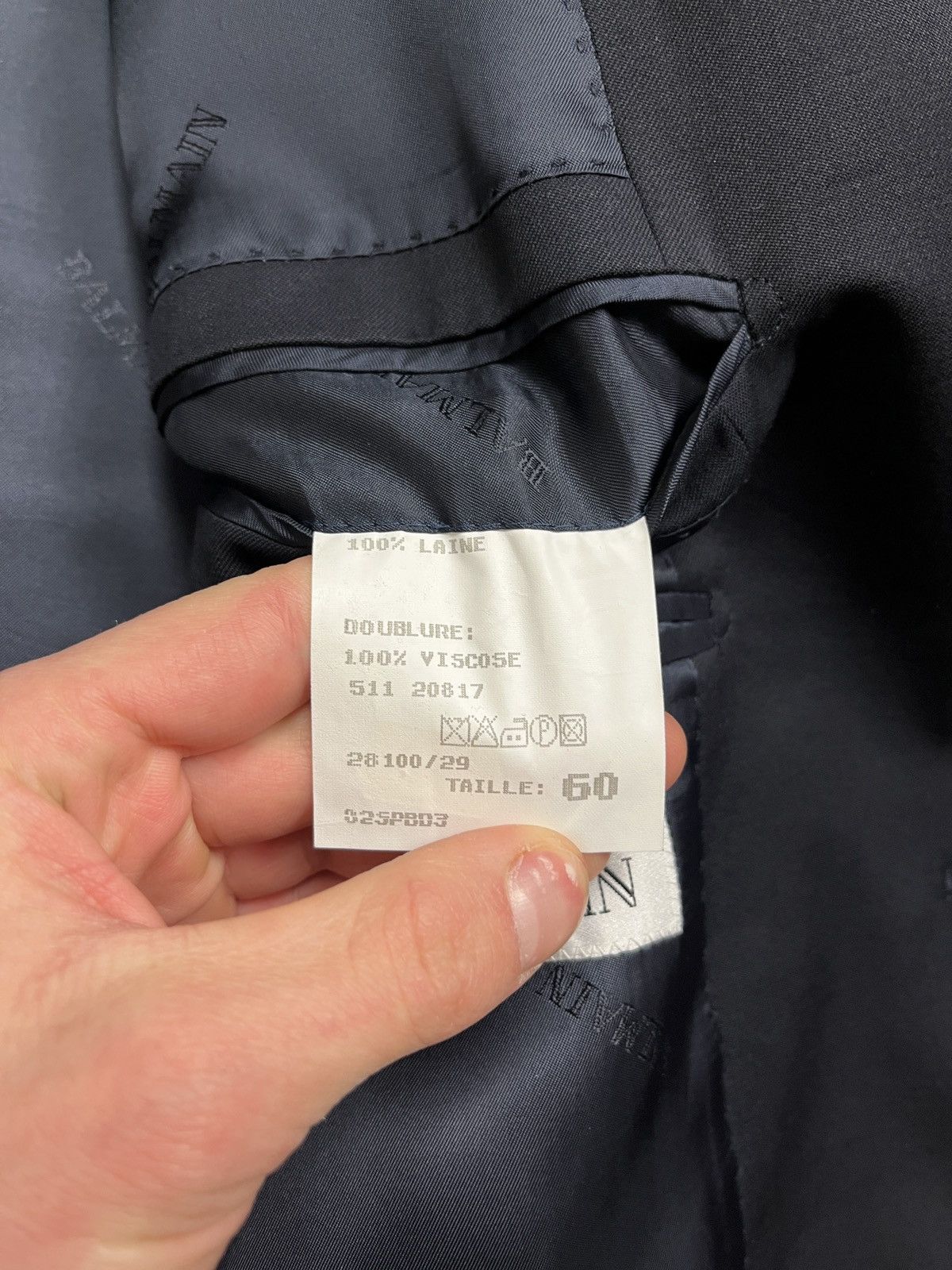 Balmain Mens Blazer Jacket Pierre Balmain Coat Size 60 Super 100’s Size 54L - 14 Thumbnail