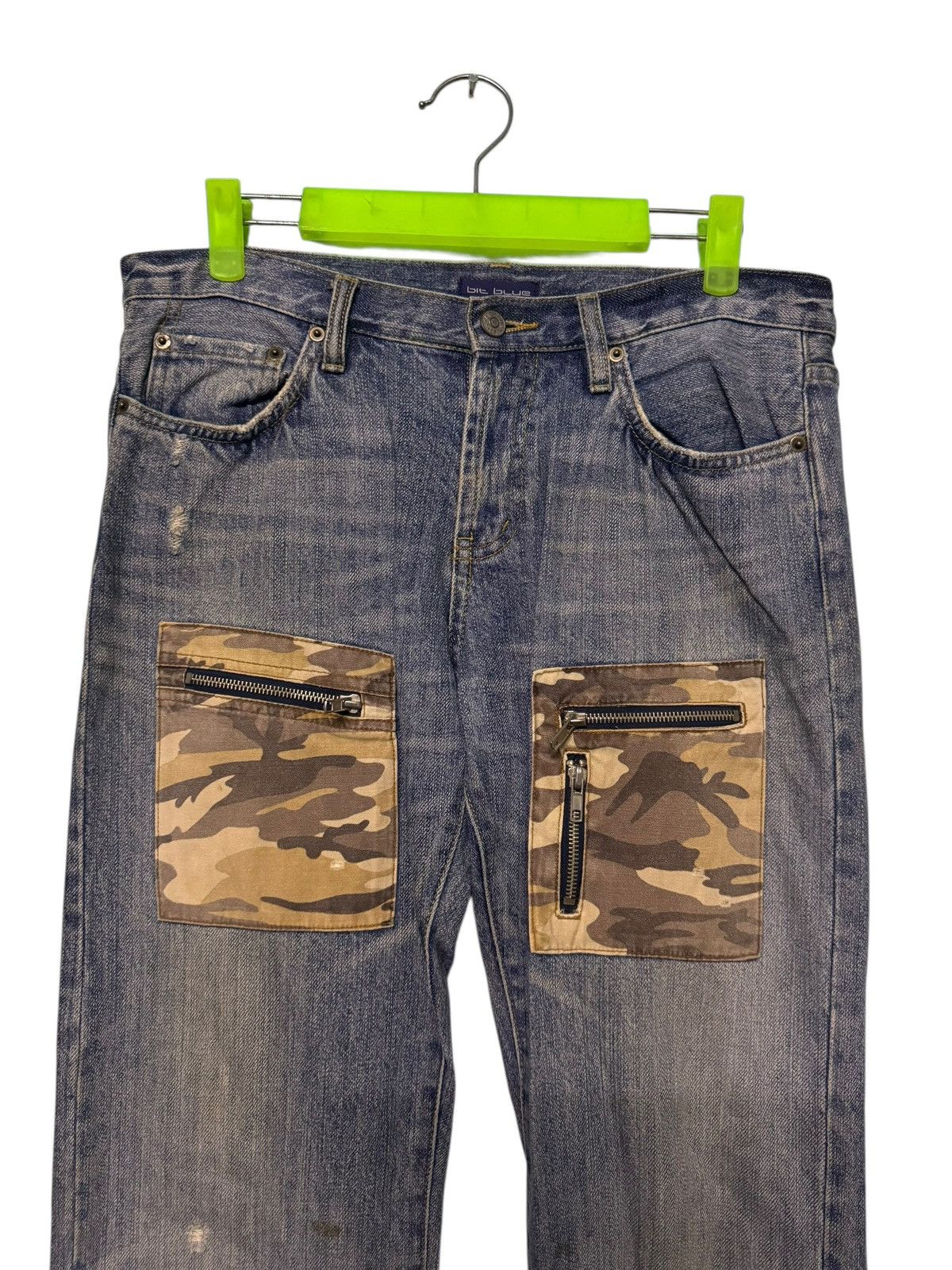 JAPANESE DENIM CAMO MULTI POCKET DISTRESS CUSTOM RARE