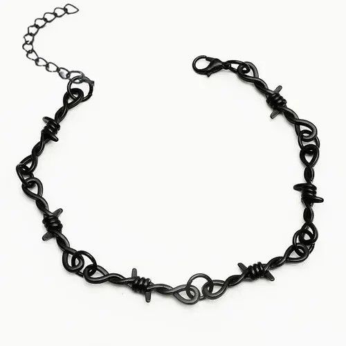 VIBE Unisex Small Black Barbed Wire Choker Necklace Size ONE SIZE - 3 Thumbnail