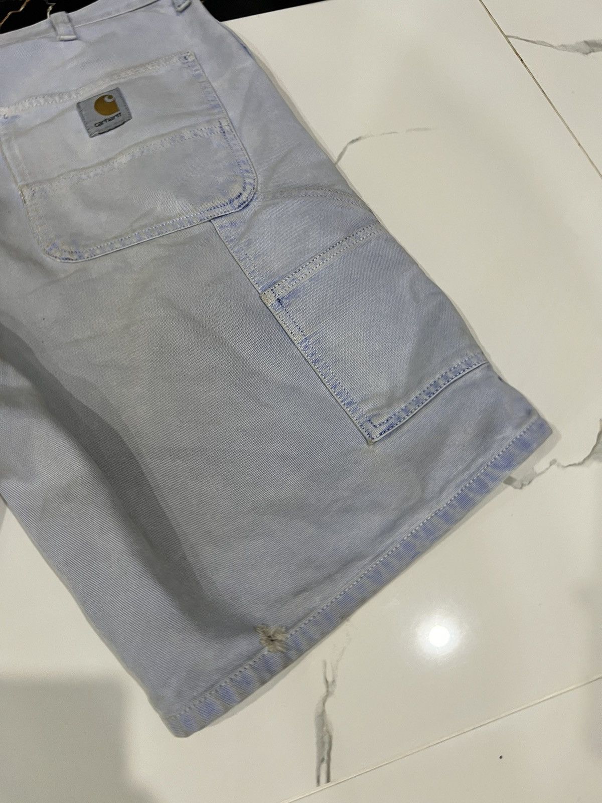 Carhartt × Vintage 90’s CARHARTT SINGLE KNEE SHORTS DISTRESSED SHORTS Y2K Size US 34 / EU 50 - 9 Thumbnail