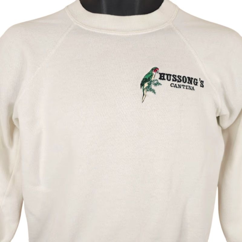 Vintage VINTAGE Hussongs Cantina Sweatshirt Mens Size XS White 80s Made In USA Size US XS / EU 42 / 0 - 2 Thumbnail