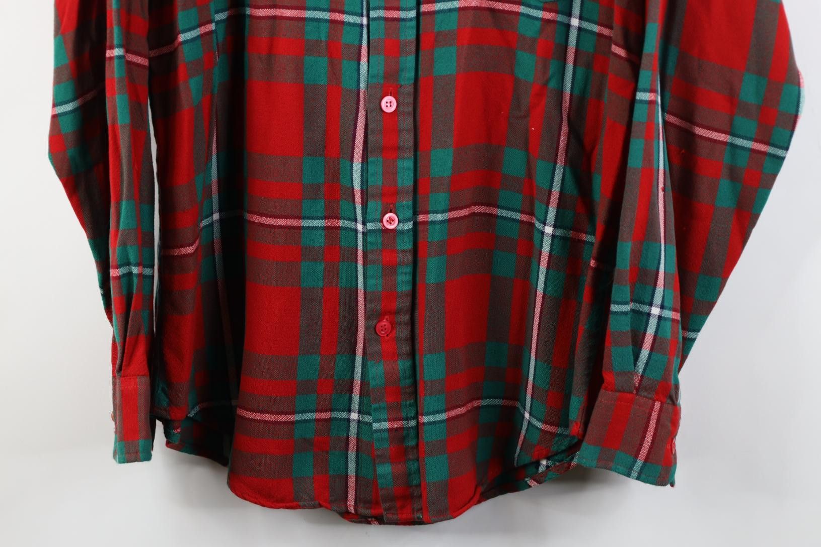 Vintage Vintage 70s 80s Streetwear Knit Collared Button Shirt Plaid Size US L / EU 52-54 / 3 - 3 Thumbnail