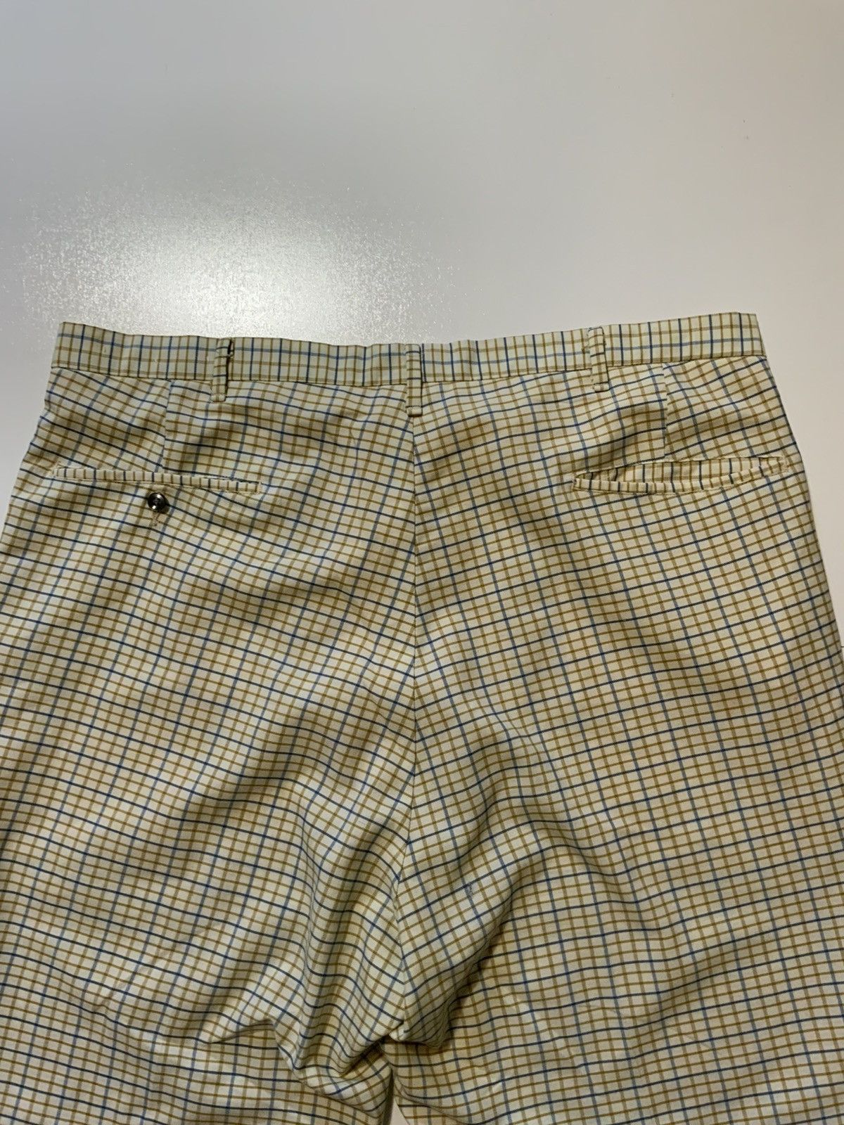 Vintage 60s 70s Andover Shop Galey & Lord Gripper Zip Plaid Shorts Size US 38 / EU 54 - 7 Thumbnail