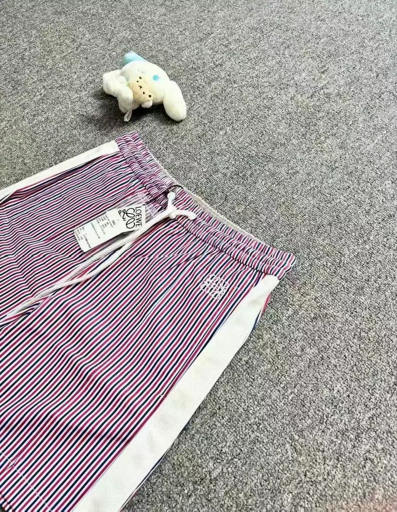 Loewe loewe Striped embroidered logo shorts 2506-Nextarrow Size US 27 - 3 Thumbnail