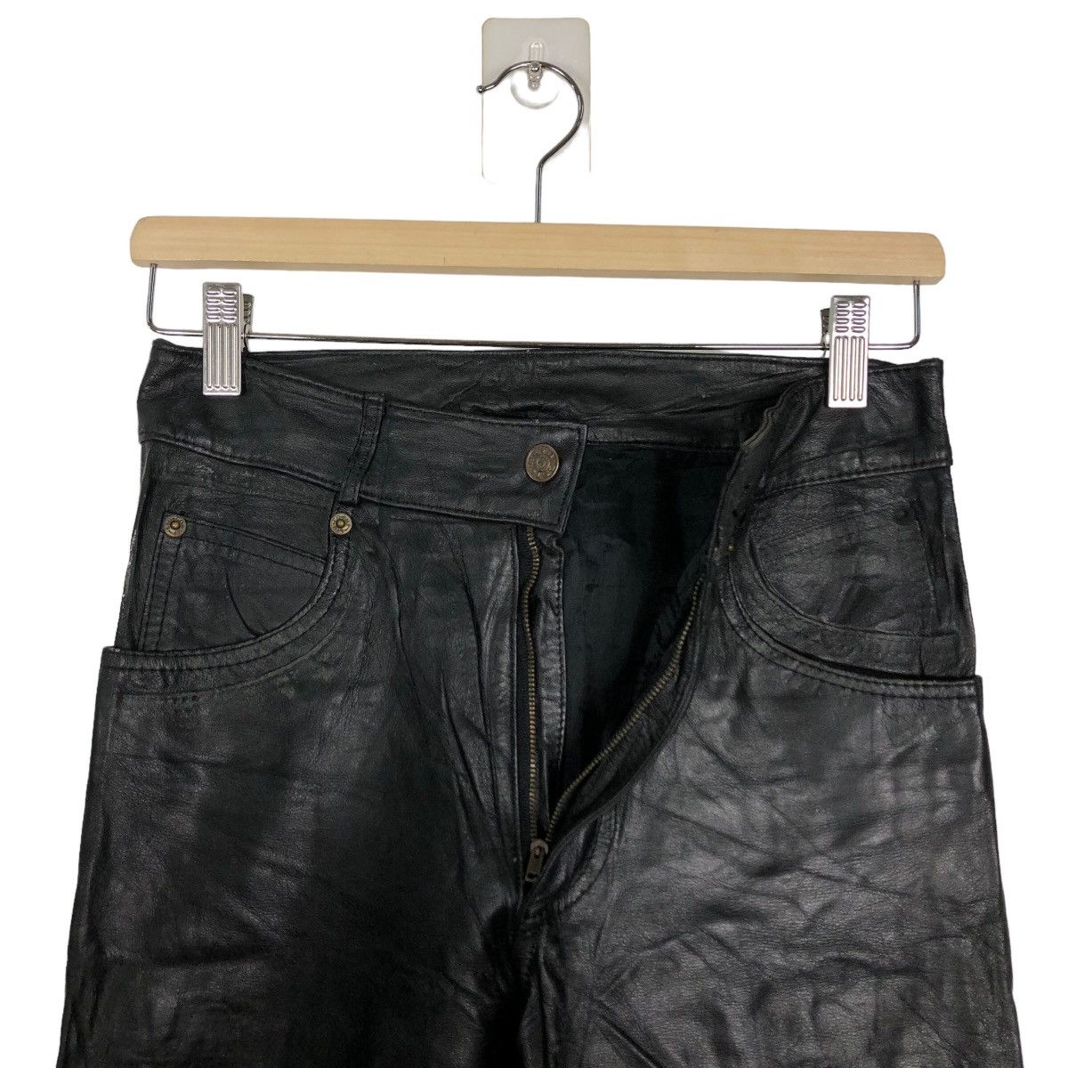 Genuine Leather 🔥Vintage Rare Genuine Leather Pants Big Stone Usa Size US 28 / EU 44 - 9 Thumbnail