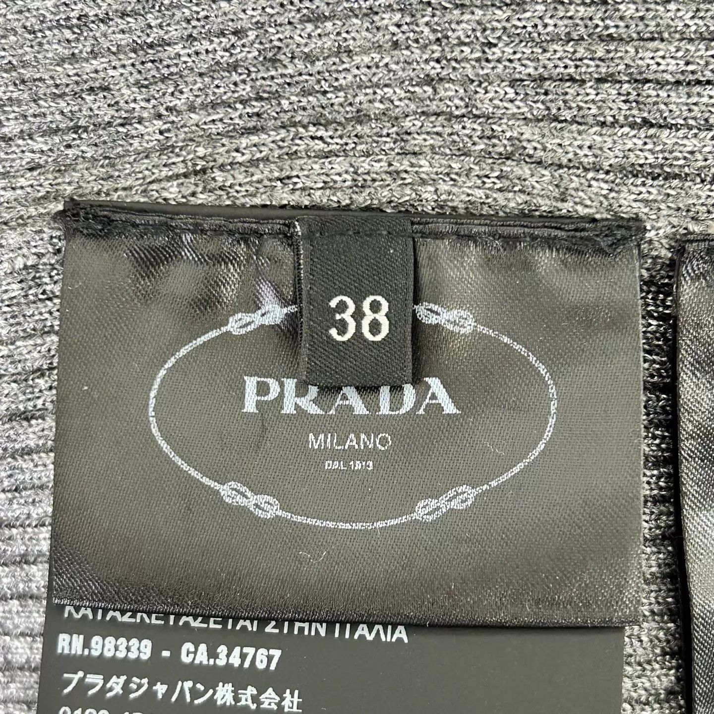 Prada Prada Fitted Shimmer Knit Gray Cardigan 38 Size XS / US 0-2 / IT 36-38 - 5 Thumbnail