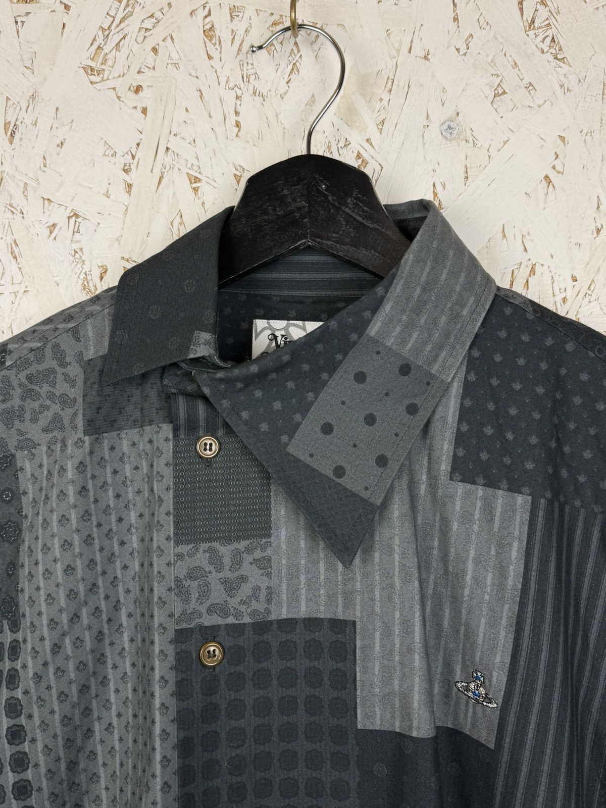 Vivienne Westwood Vivienne Westwood Man Assymetric Collar Patchwork Shirt 44 Size US S / EU 44-46 / 1 - 3 Thumbnail