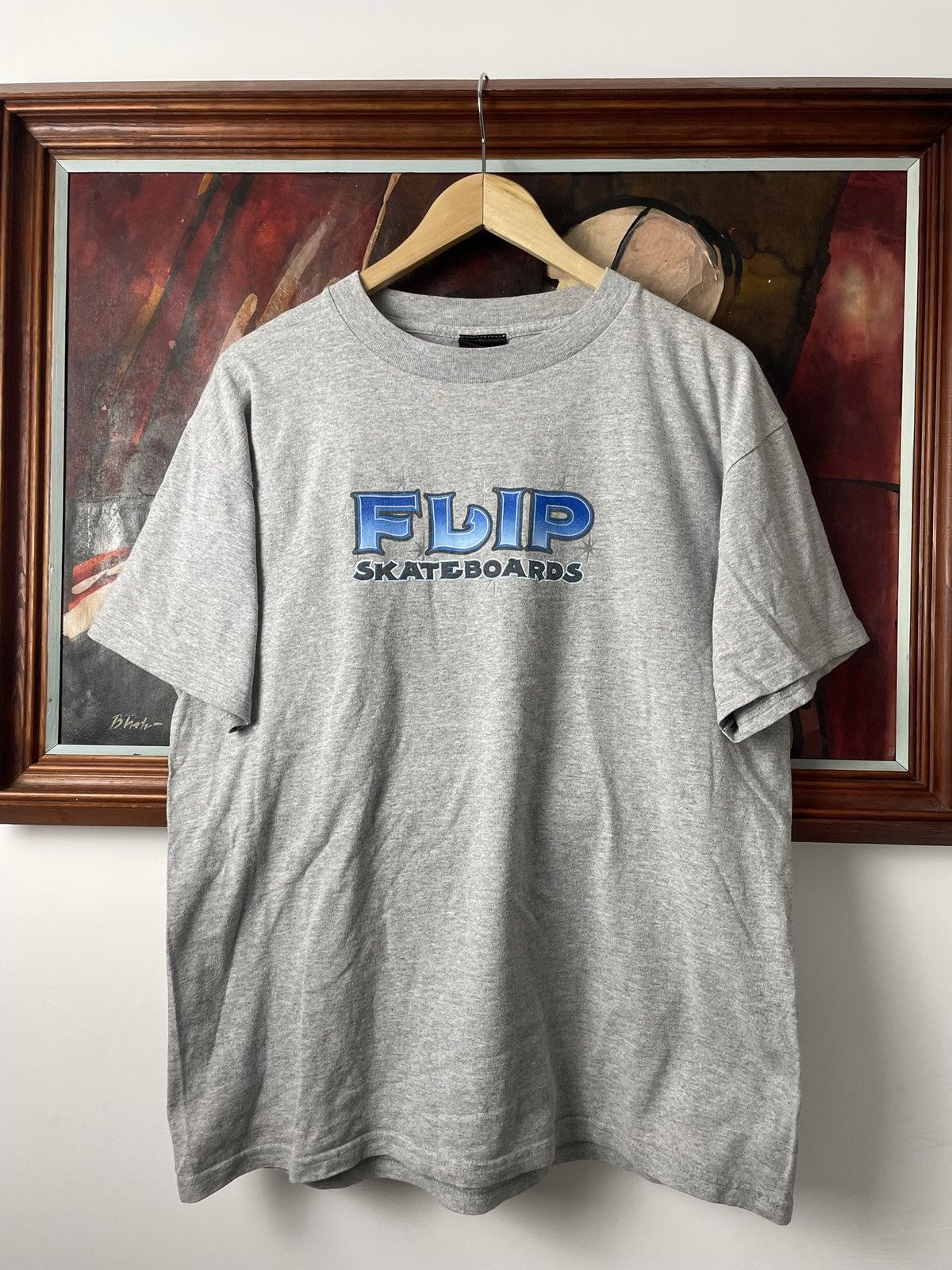Vintage Flip Skateboards Vintage 90s Bling Logo Skate Tee Rare Sk8 Size US L / EU 52-54 / 3 - 1 Thumbnail