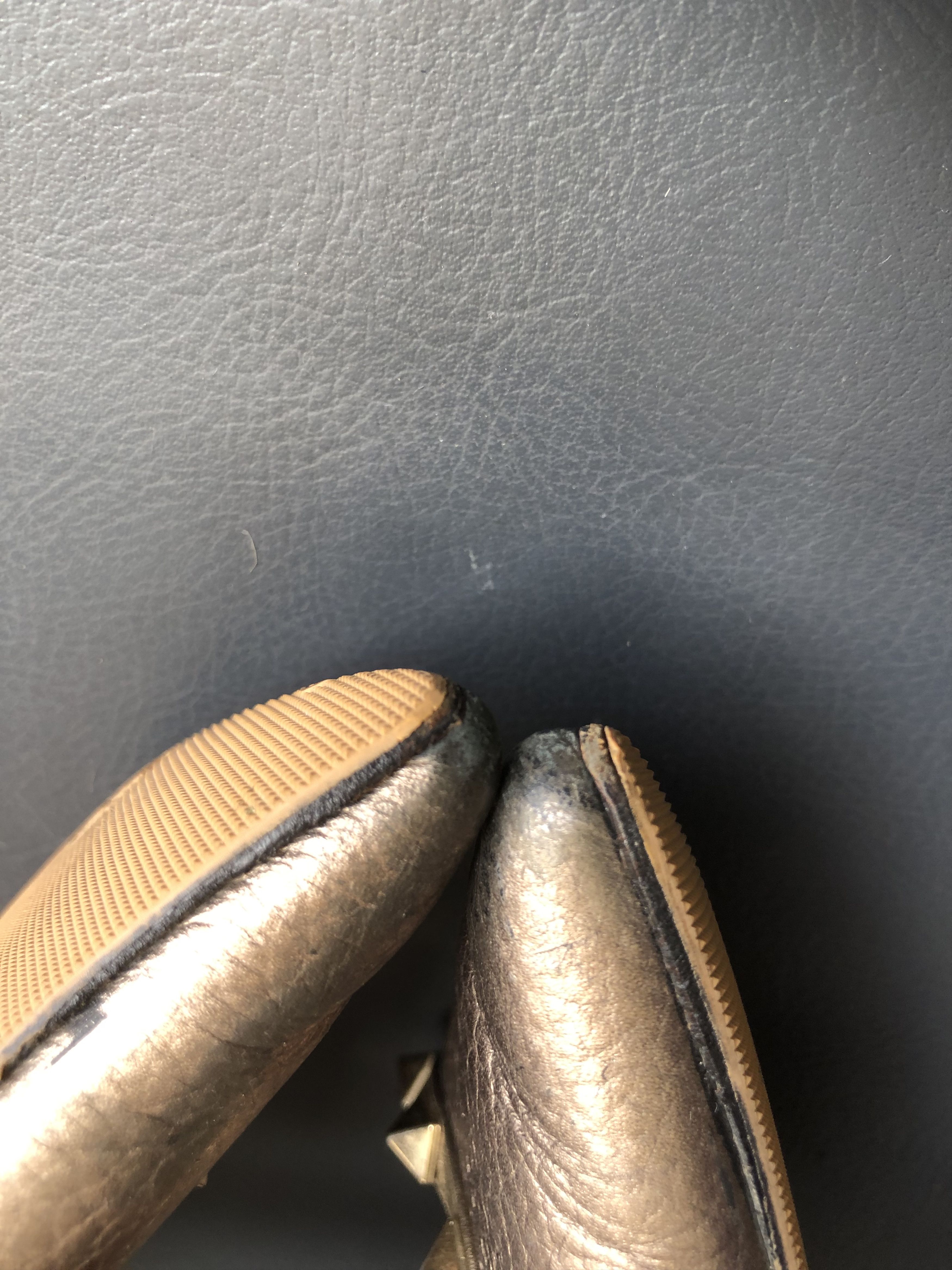 Giovanni Valentino Valentino Garavani Gray Women’s Rockstudded Flats Size 38 Size US 8 / IT 38 - 17 Thumbnail