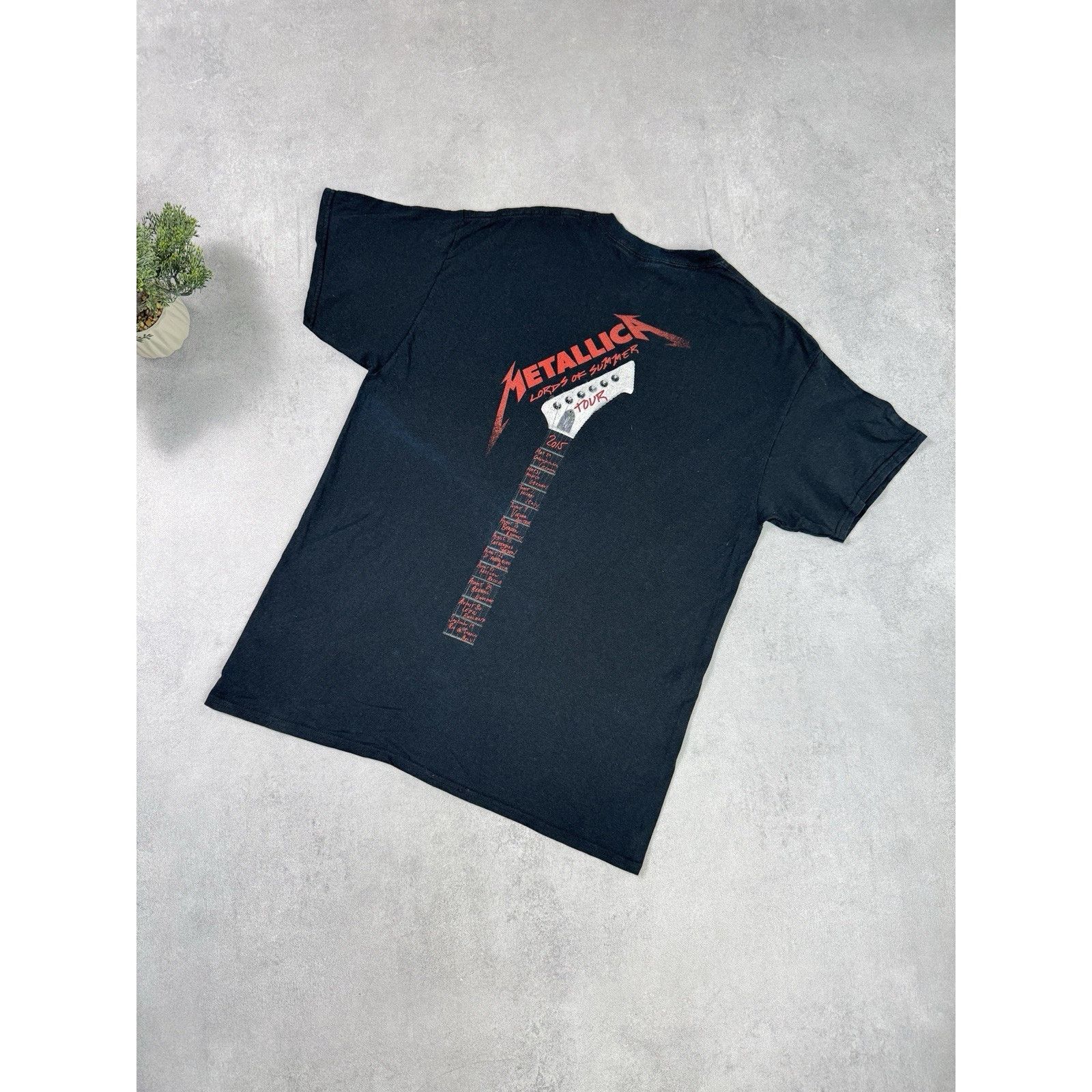 Metallica Metallica Lords Of Summer Tour T Shirt Band Tee Black Faded Size US L / EU 52-54 / 3 - 13 Thumbnail