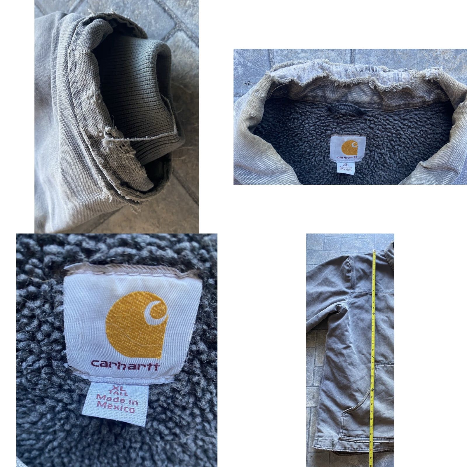 Carhartt VINTAGE Carhartt C61 GVL Jacket Coat Men’s XL Tall Gray Flaws Wear Distressed Size US XL / EU 56 / 4 - 8 Thumbnail
