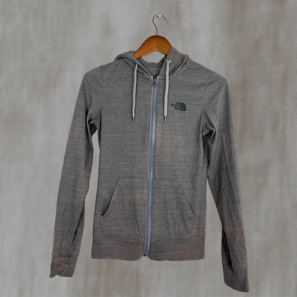 The North Face The North Face Womens XS Full Zip Lightweight Hoodie Gray Polyester Blend Hoodie Womens XS Gray 90s Activewear Mens? Size XS / US 0-2 / IT 36-38 - 1 Thumbnail