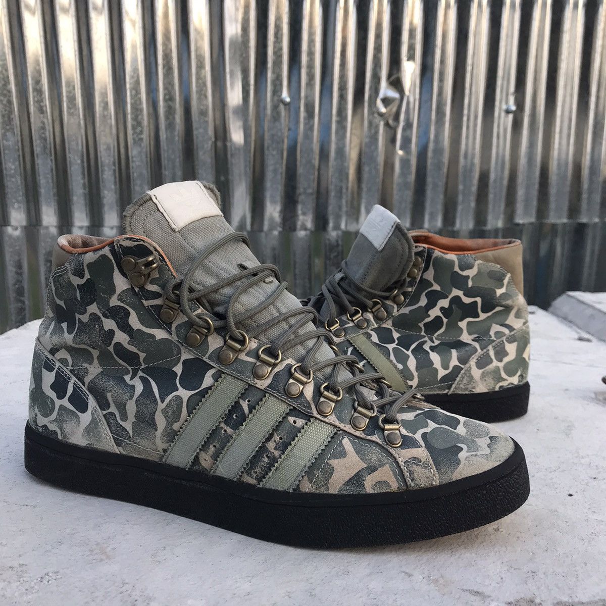 Adidas Rare adidas SAMPLE Vintage Camouflage Green Military hi boot Size US 8.5 / EU 41-42 - 23 Thumbnail