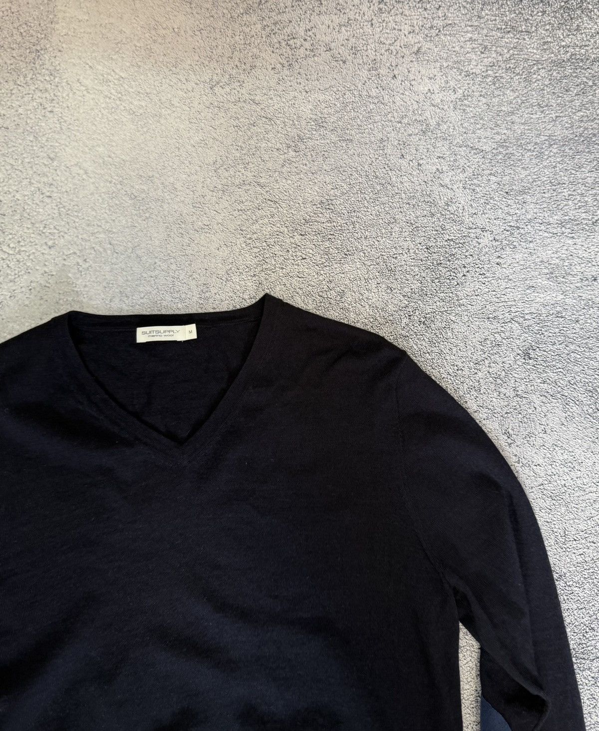 Suitsupply Suitsupply Mens M Merino Wool V Neck Sweater Pullover Navy Size US M / EU 48-50 / 2 - 16 Thumbnail