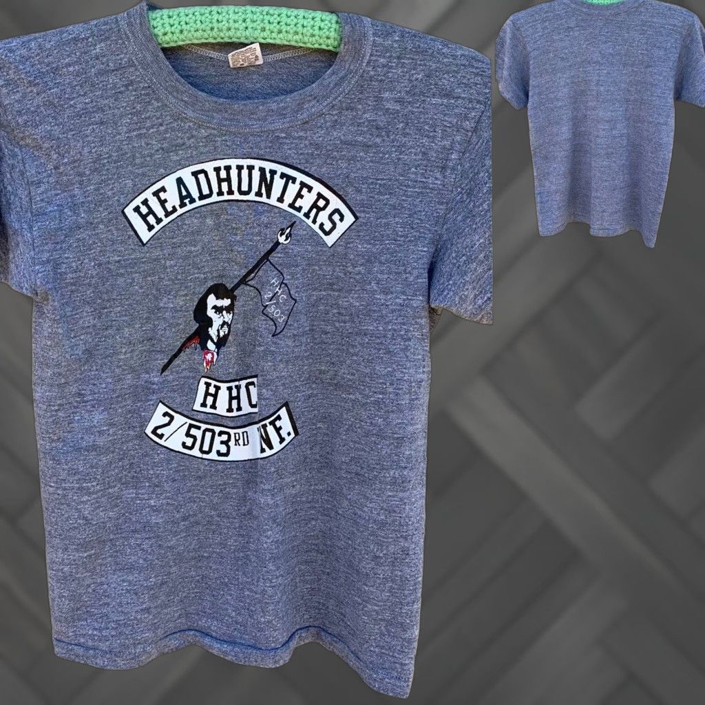Russell Athletic VINTAGE Headhunters HHC 2/503rd Inf t shirt single stitch 70s 1970s size Small Size US S / EU 44-46 / 1 - 1 Thumbnail