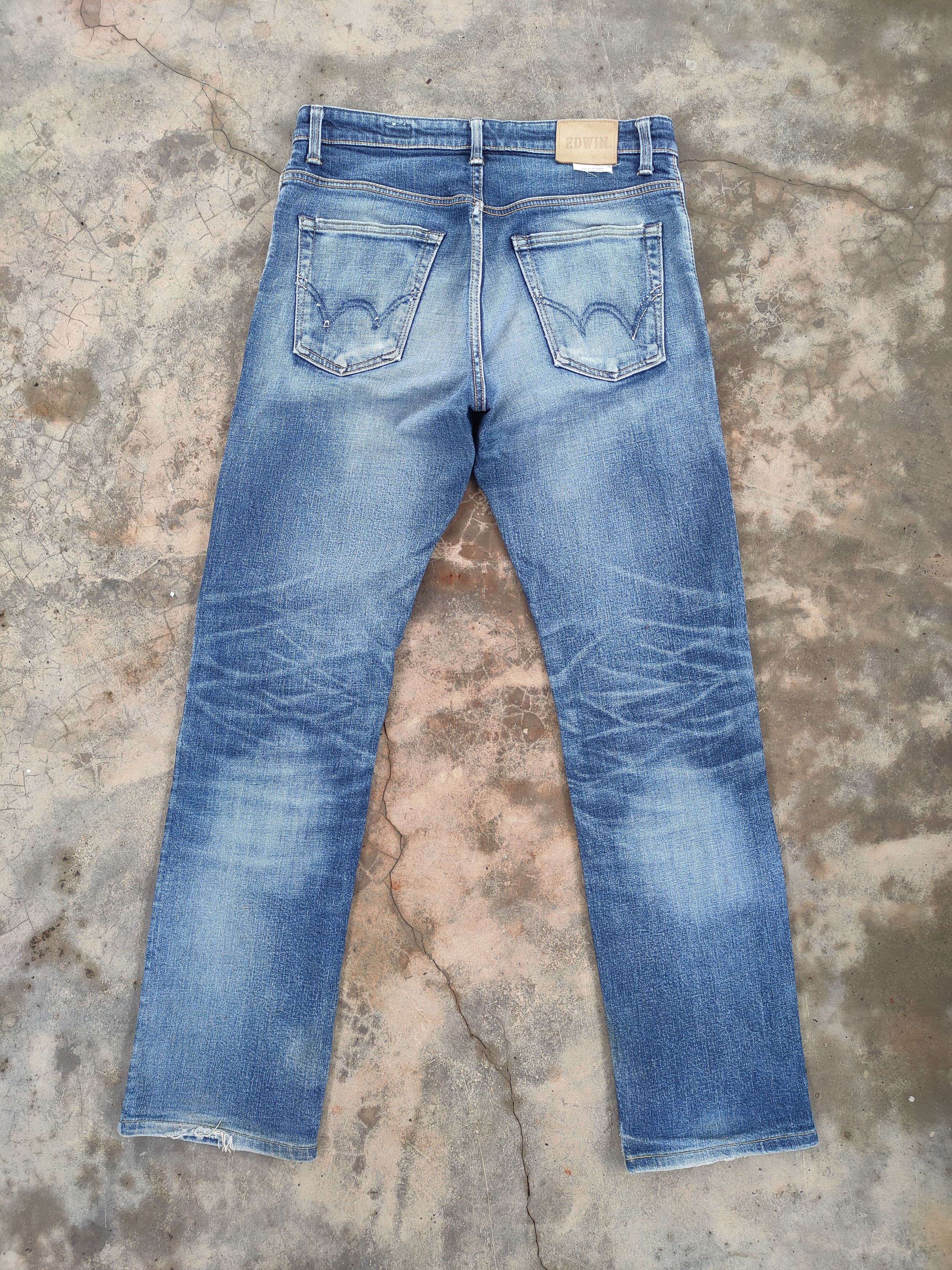Edwin × Jean × Vintage VINTAGE EDWIN FADED RIPPED JEANS DENIM PANTS Size US 30 / EU 46 - 11 Thumbnail
