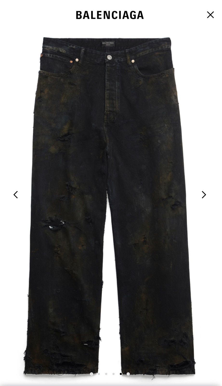 BALENCIAGA SUPER DESTRYOED BAGGY PANTS