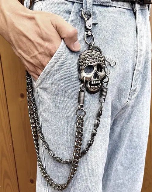 VIBE Gothic Skull Wallet Chain Size ONE SIZE - 2 Thumbnail