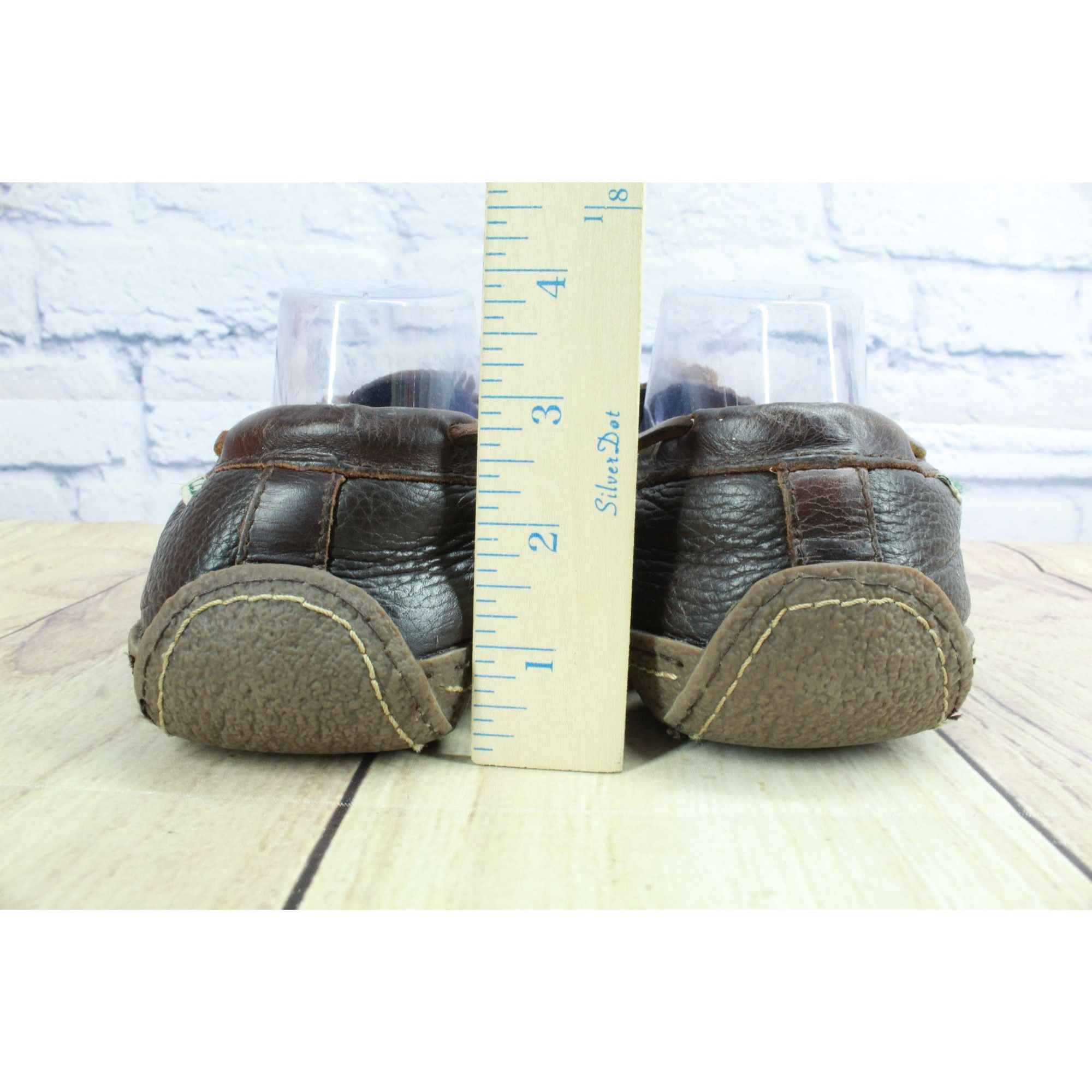 L.L. Bean LL Bean Men's Brown Leather Cotton Flannel-Lined Handsewn Sl Size US 11 / EU 44 - 6 Thumbnail