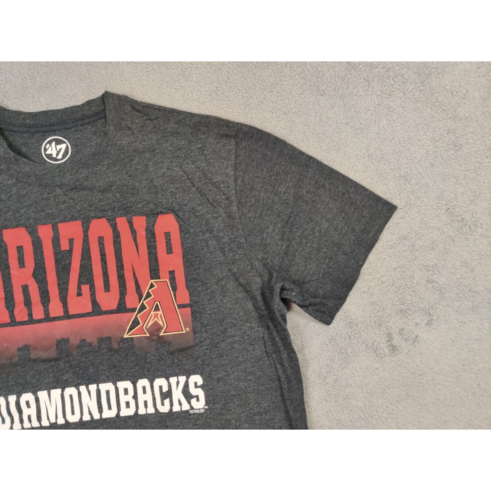 47 Arizona Diamondbacks Shirt Adult Mens Small Gray Spell Out Size US S / EU 44-46 / 1 - 3 Thumbnail