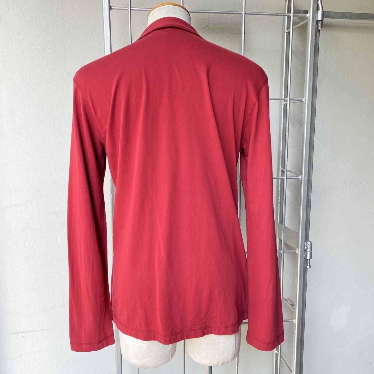 Marithe + Francois Girbaud MARITHE FRANÇOIS GIRBAUD Red Zip-Detail Long Sleeve Shirt Size US L / EU 52-54 / 3 - 19 Thumbnail