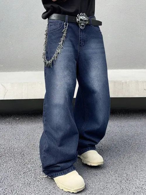 Jean Washed Baggy Denim Jeans Skate Size US 36 / EU 52 - 4 Thumbnail