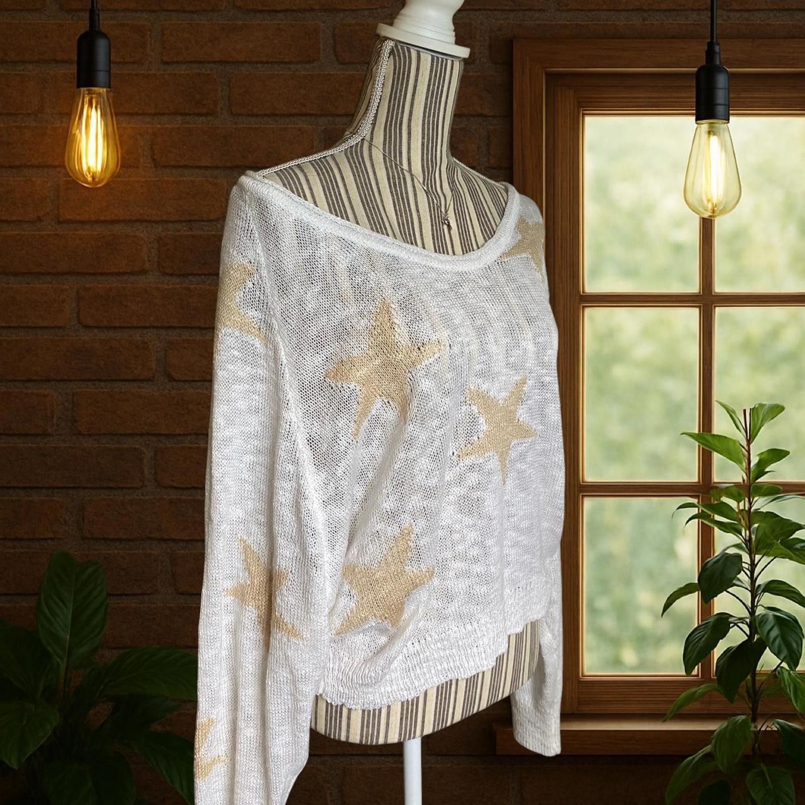 Other White and gold star knit sweater Size S / US 4 / IT 40 - 3 Thumbnail