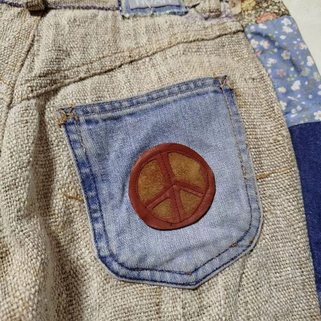 Noah handmade patchwork cotton-linen shorts. Size US 30 / EU 46 - 4 Thumbnail