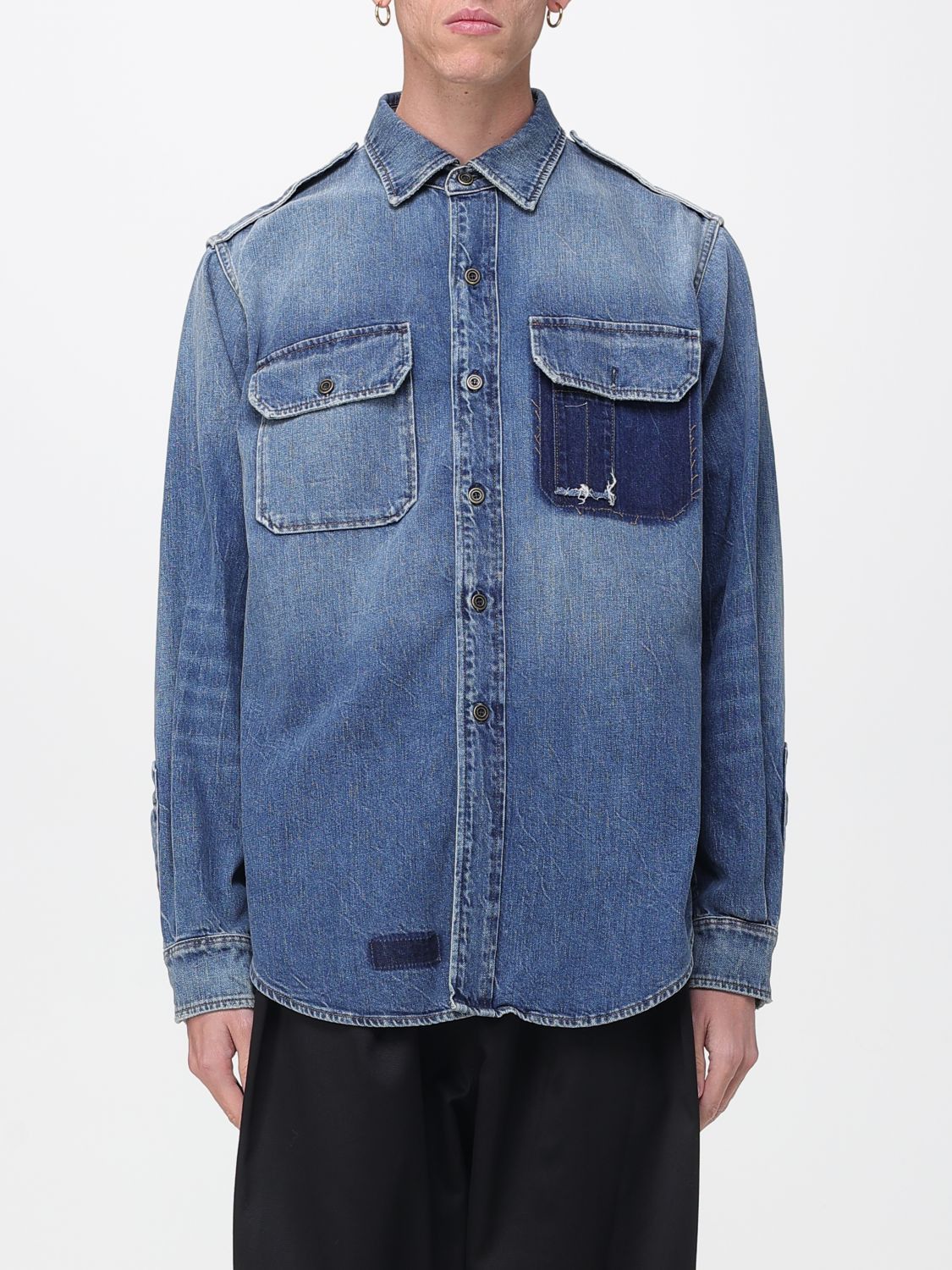 Maison Margiela Maison Margiela Shirt Men Blue Size US L / EU 52-54 / 3 - 1 Thumbnail