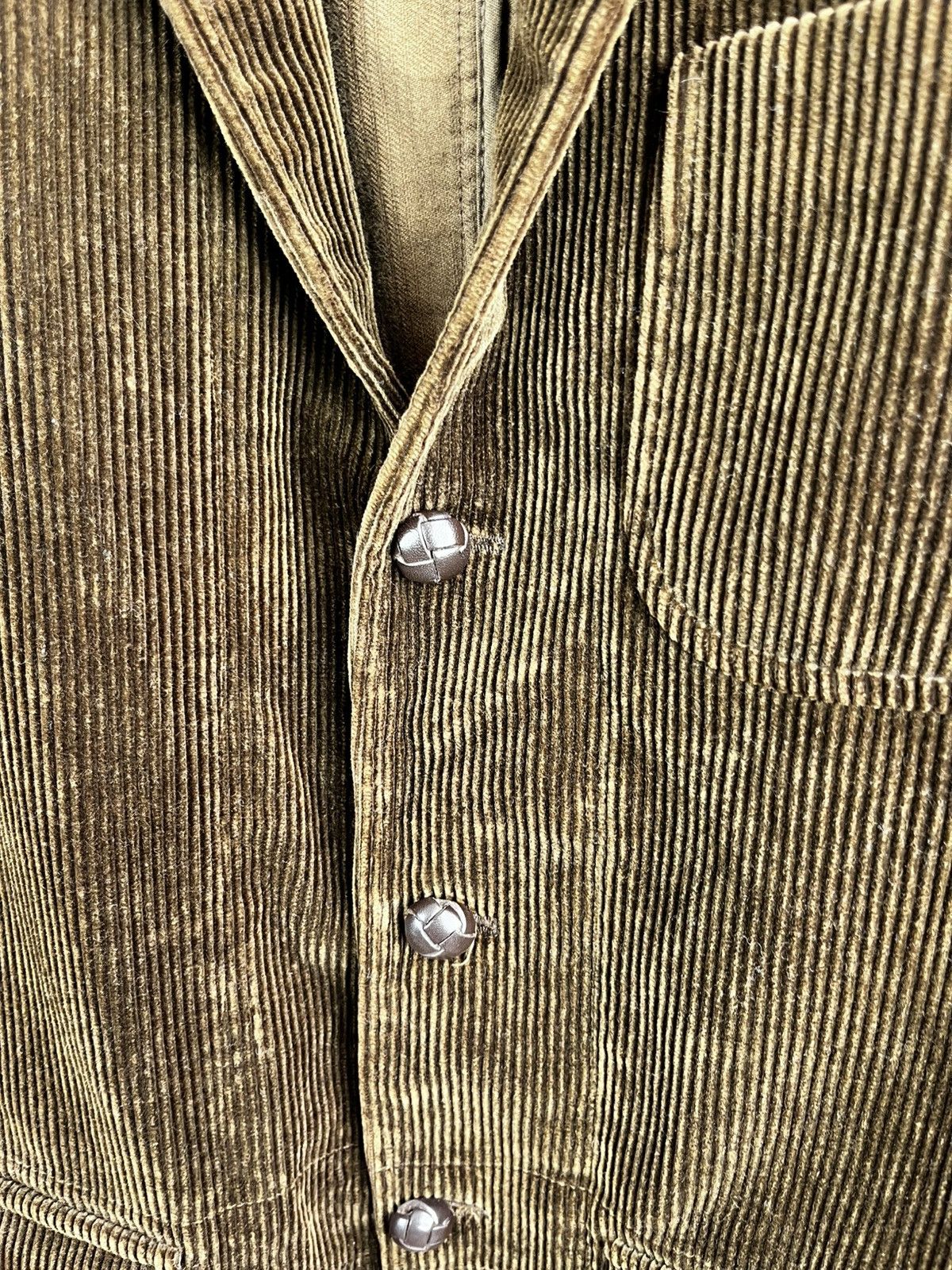 Ralph Lauren Rare Vintage Polo Ralph Lauren Corduroy Blazer Leather Size 40R - 6 Thumbnail