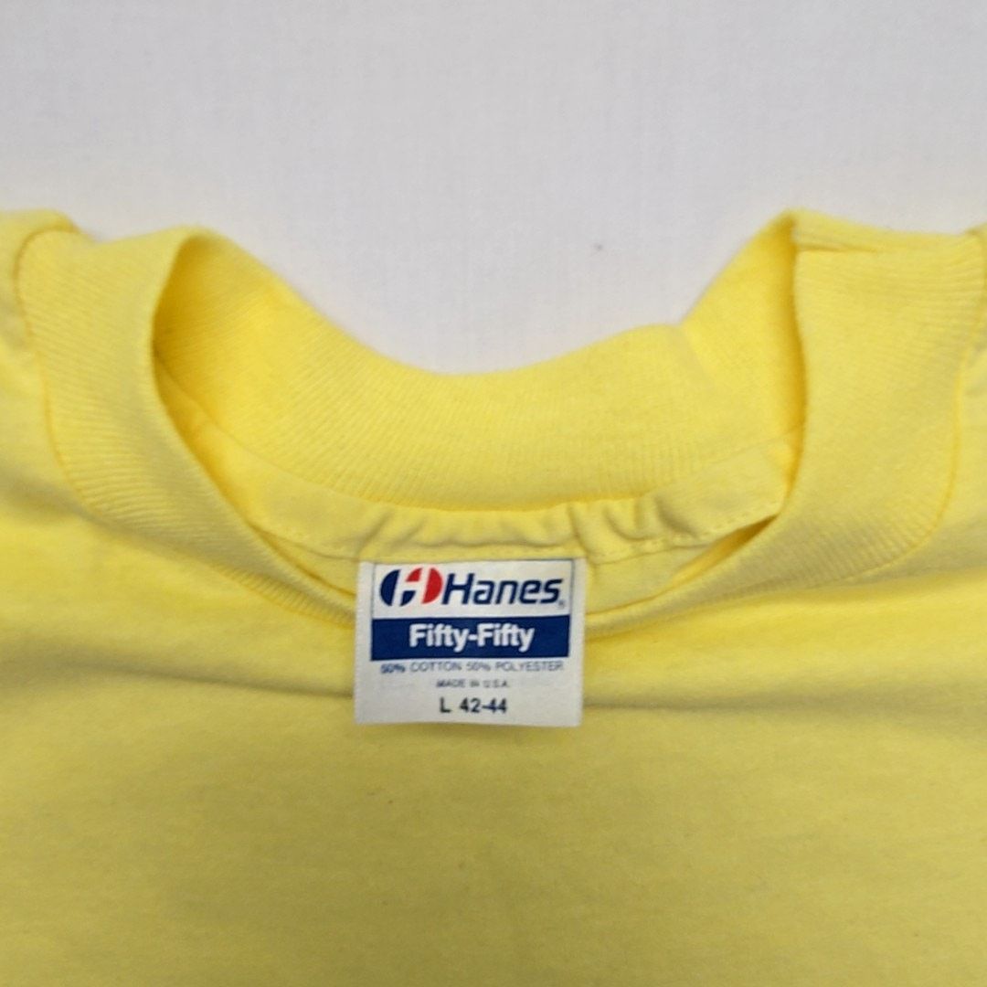 Hanes Vintage FBLA Shirt Hanes Casper Wyoming L Yellow Graphic Tee Size US L / EU 52-54 / 3 - 5 Thumbnail