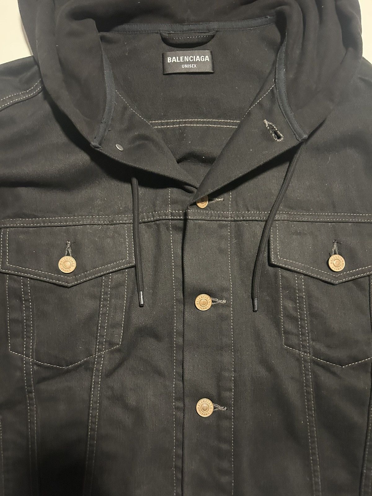 Balenciaga Balenciaga Hooded Denim Jacket Size US L / EU 52-54 / 3 - 2 Thumbnail