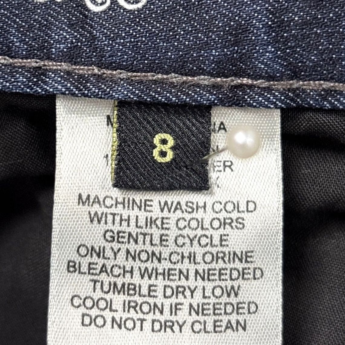 Express EXPRESS Jeans Button Accents Skinny Jeans Blue Women Size 8 Denim Cotton Spandex Solid Stretch Wear Regular Fit Women Size 30" / US 8 / IT 44 - 5 Thumbnail
