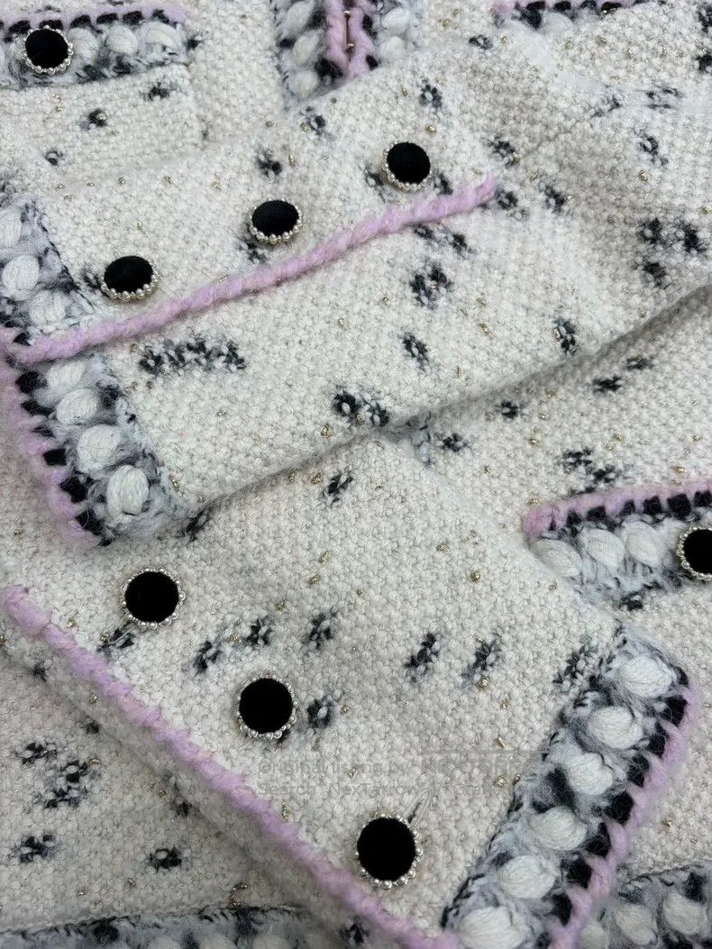 Chanel Chanel Castle series polka dot cashmere four-pocket knitte Size XS / US 0-2 / IT 36-38 - 4 Thumbnail