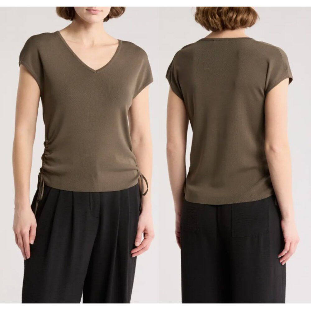 Adrianna Papell NWT New $89 Adrianna Papell Knit Fatigue V-Neck Cap Sleeve Size M / US 6-8 / IT 42-44 - 1 Thumbnail