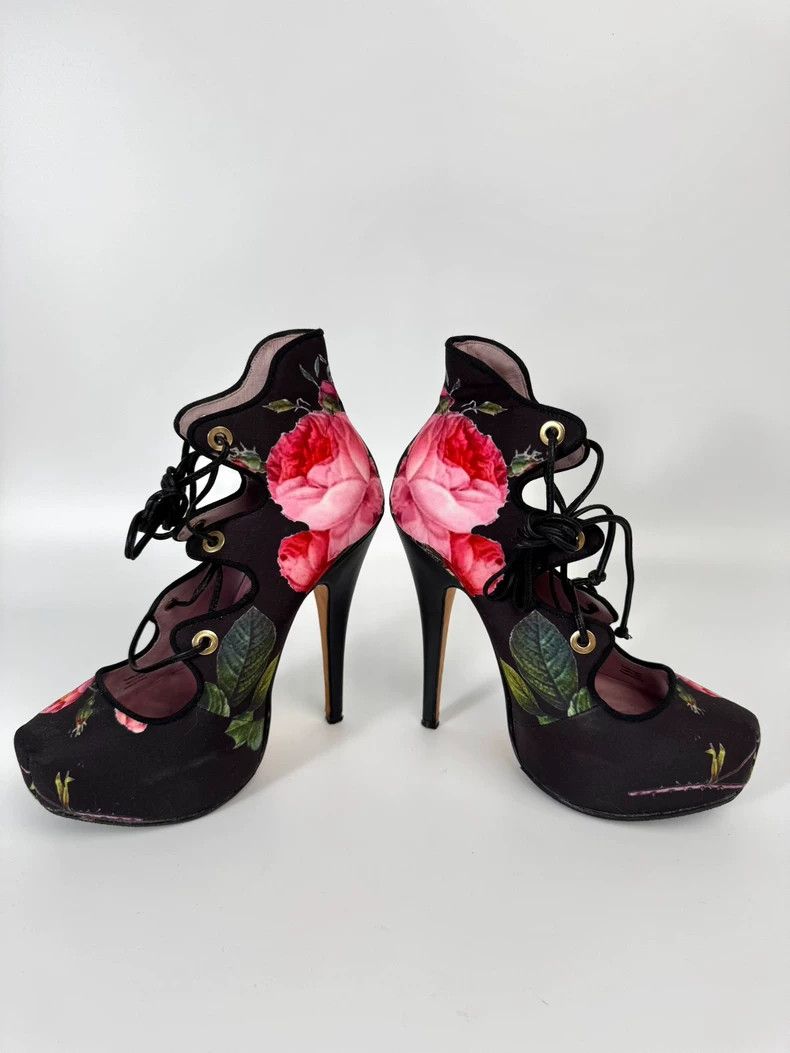 Vivienne Westwood Vivienne Westwood Triple Tie-up Floral High Heels Size US 6.5 / IT 36.5 - 5 Thumbnail