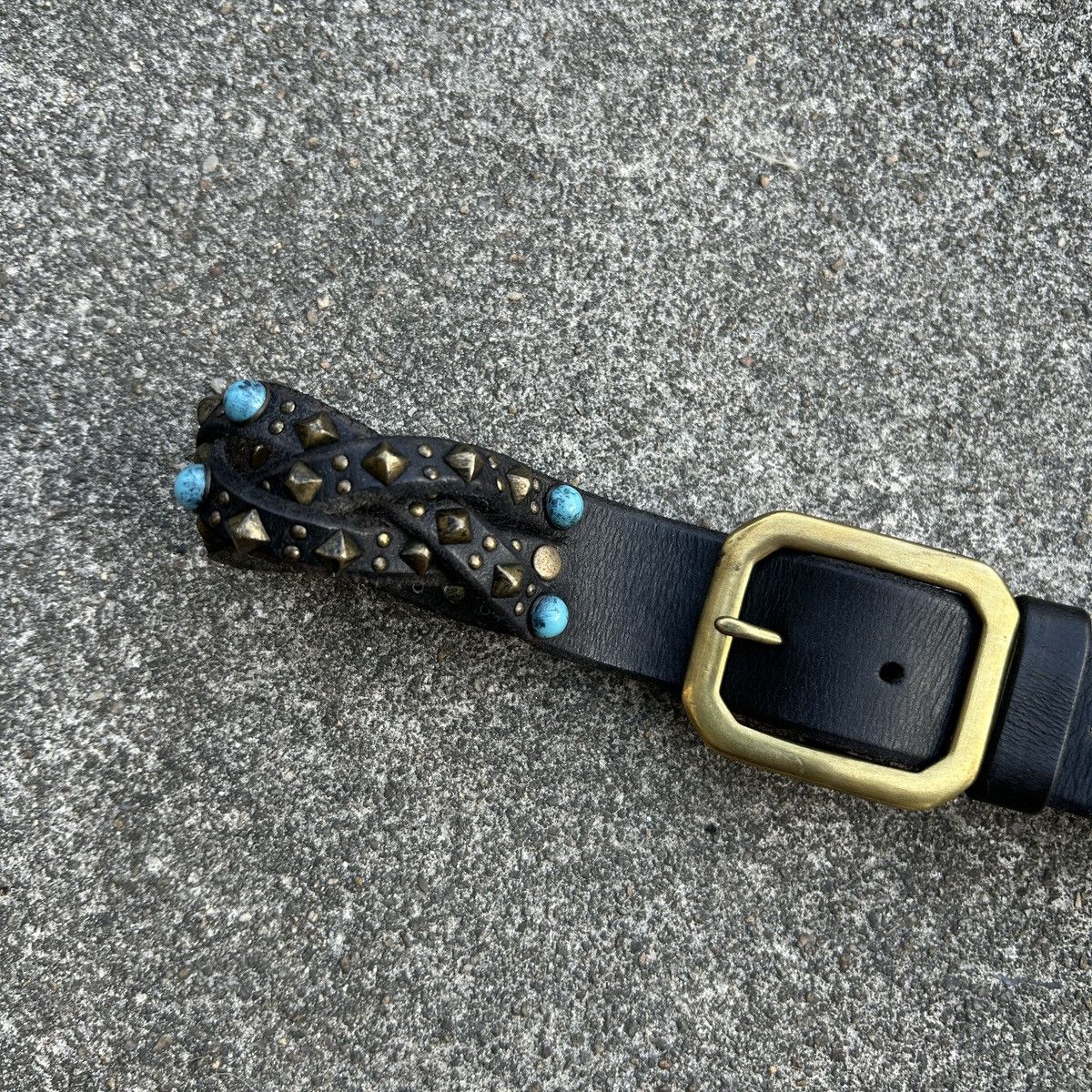 Vintage Vintage studded leather belt (Kapital Style) Size ONE SIZE - 5 Thumbnail
