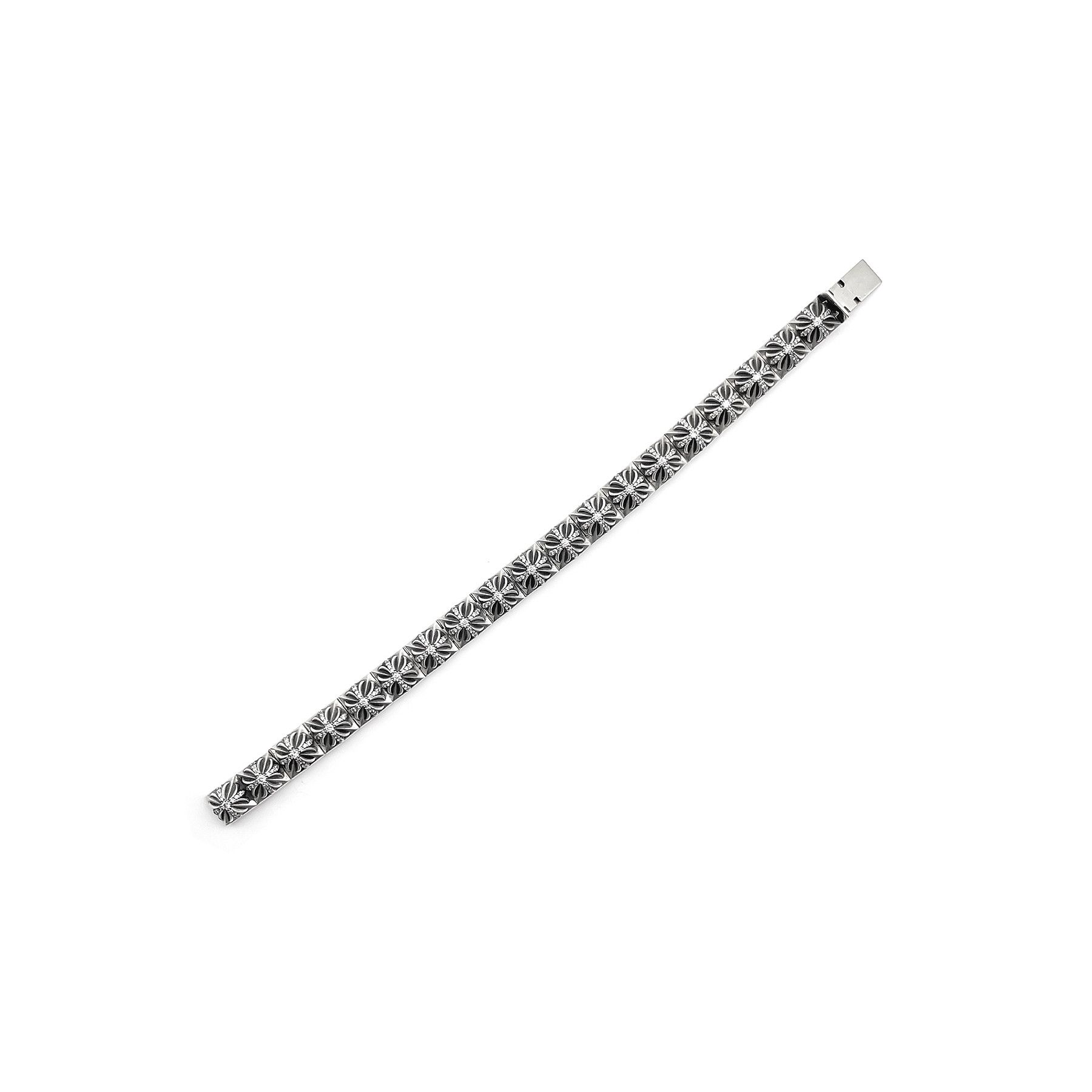 Chrome Hearts Chrome Hearts Silver Diamonds Pyramid Hinged Plus Bracelet Size ONE SIZE - 3 Thumbnail