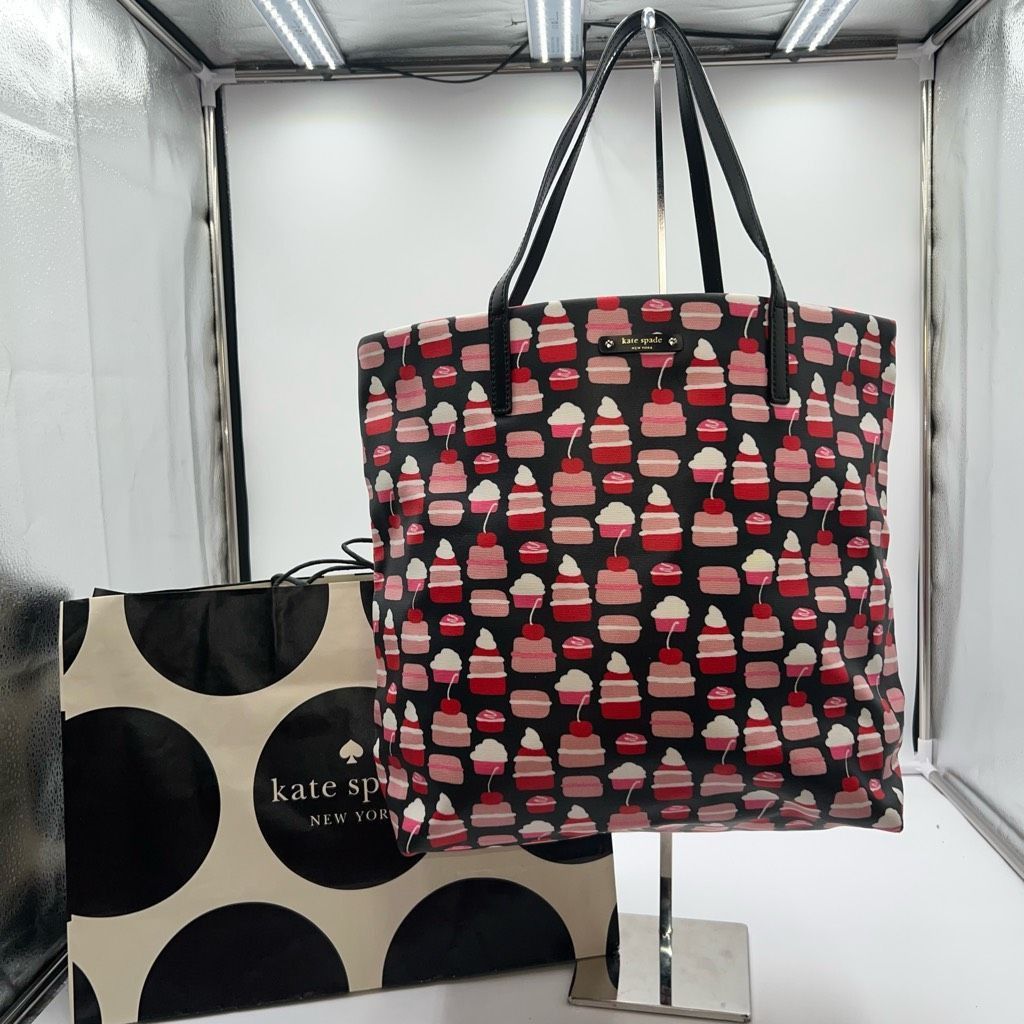 Kate Spade Bon SHOPPER Take The Cake Cupcakes Tote Minipastry AND Original Kate Spade Shopping Bag
