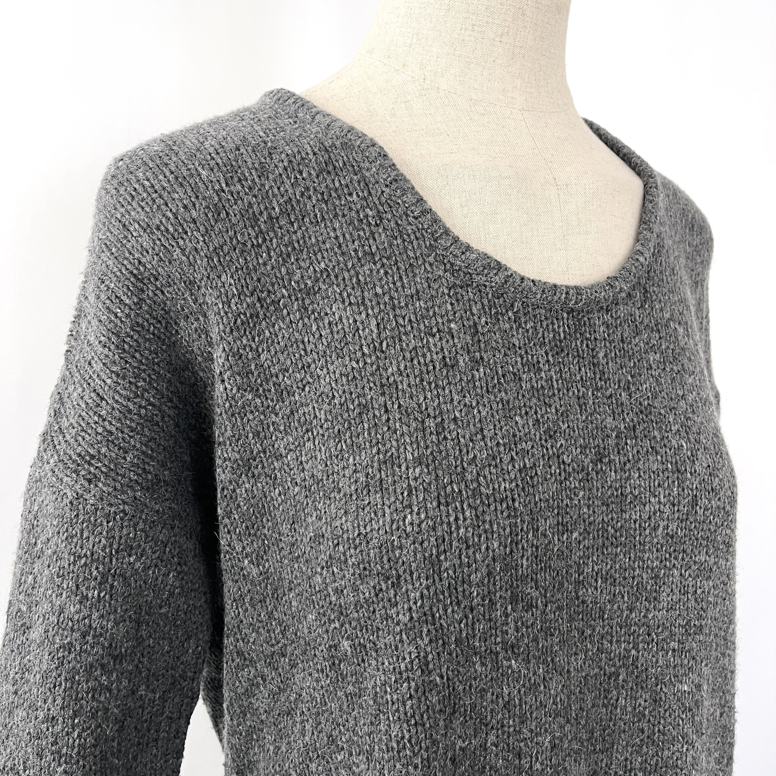 Helmut Lang HELMUT LANG Gray asymmetric Sweater size Petit Size S / US 4 / IT 40 - 2 Thumbnail